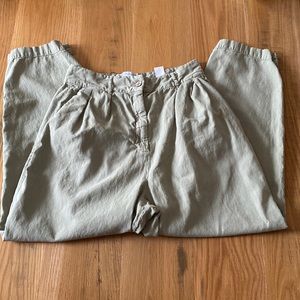 Zara Linen Blend Tapered Pants